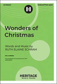 Wonders of Christmas Unison/Two-Part choral sheet music cover Thumbnail